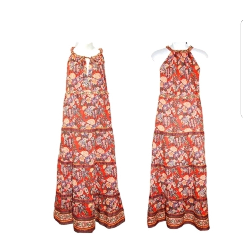 House of Harlow 1960 Floral Tiered Sleeveless Maxi Dress NWT